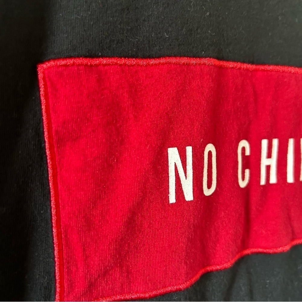 Forever 21 Men’s Black Tshirt Sz Large Black Red No Chill Casual Street Style - Picture 3 of 5